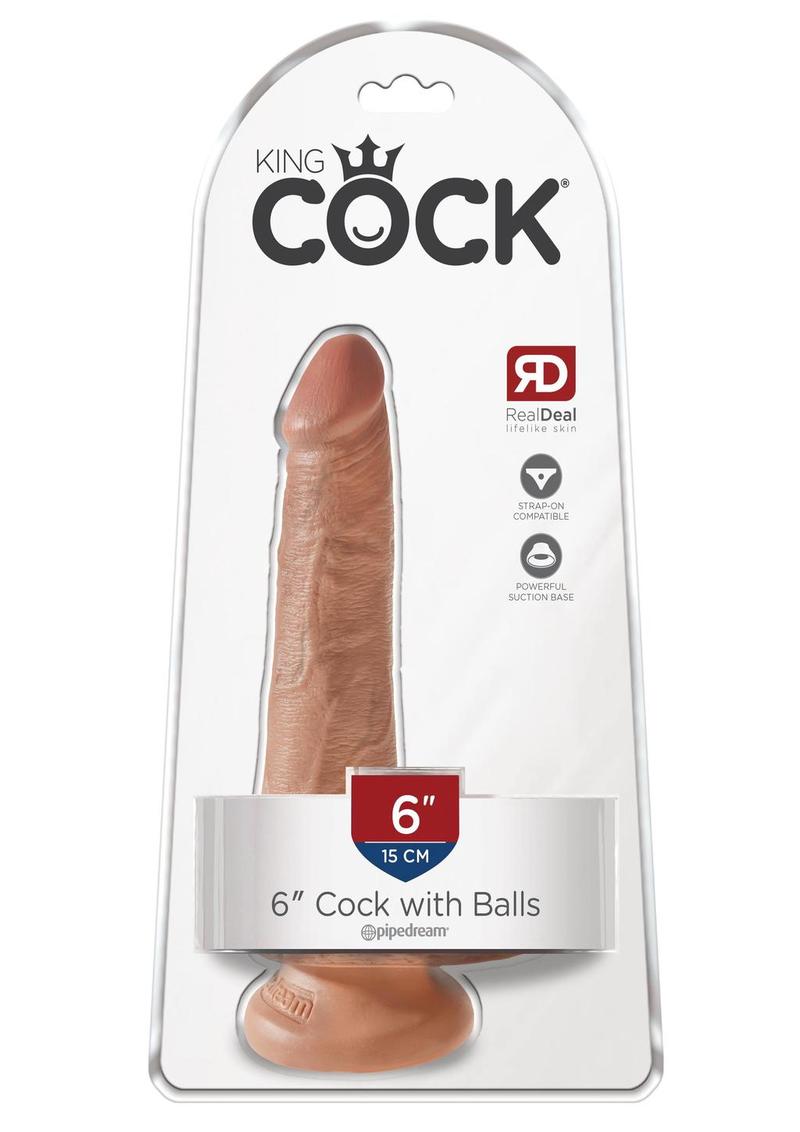 King Cock Dildo with Balls (Choose Size)