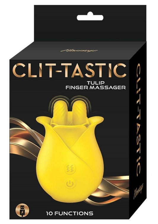 Clit-Tastic Tulip Finger Massager- Yellow (In Stock Jan 30th)
