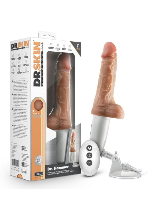 Dr. Skin Plantinum Collection Dr. Hammer Thrusting Dildo 7”
