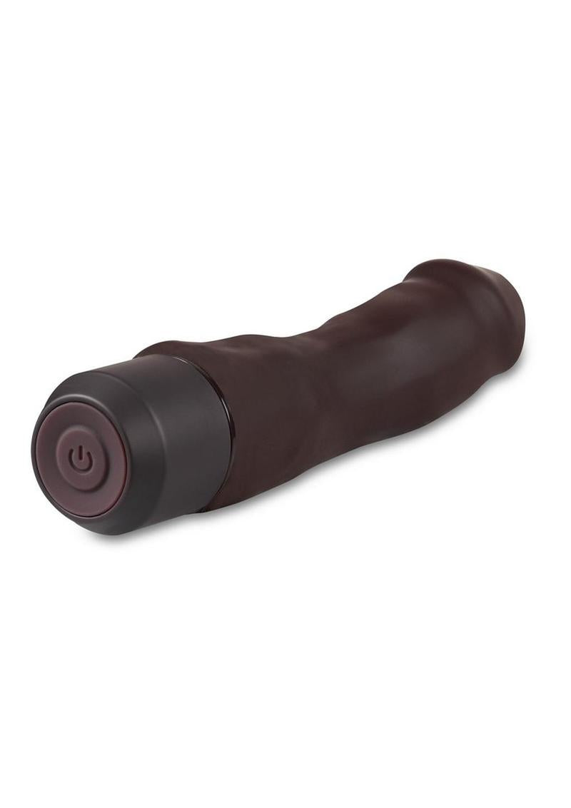 Dr. Skin Platinum Collection Silicone Dr. Steve Vibrating Dildo 7” Chocolate