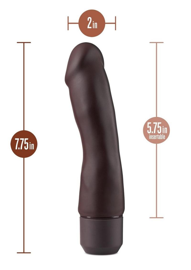 Dr. Skin Platinum Collection Silicone Dr. Steve Vibrating Dildo 7” Chocolate