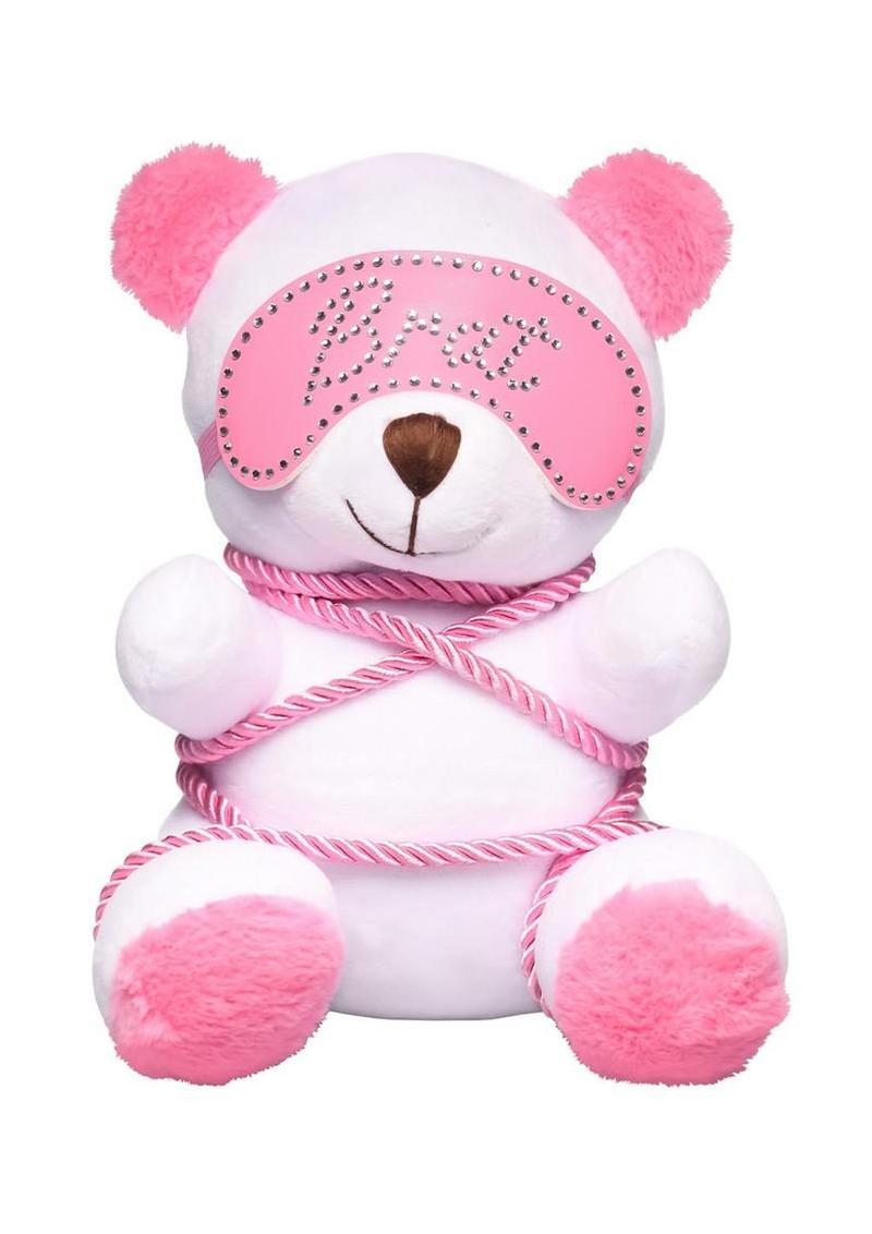 Master Series Brat Bondage Bear- White/Pink (In Stock Feb 6th)