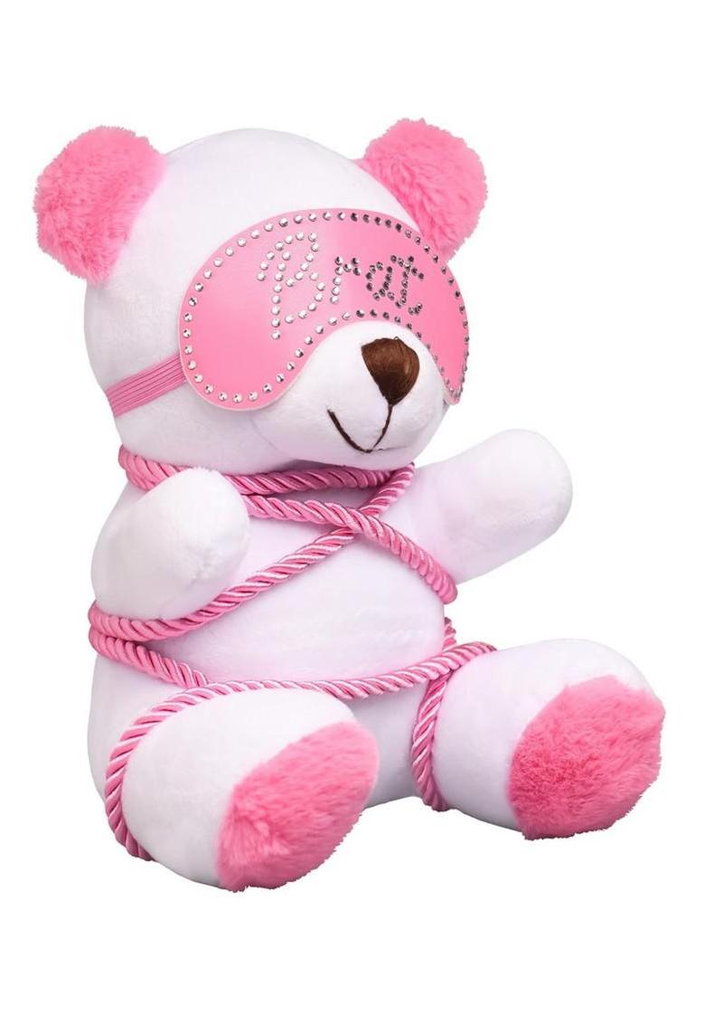 Master Series Brat Bondage Bear- White/Pink (In Stock Feb 6th)