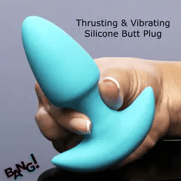 Bang Thrusting and Vibrating Silicone Butt Plug (Choose Color)