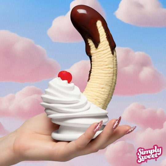 Simply Sweet Chocolate Dipped Banana Split Premium Silicone Dildo