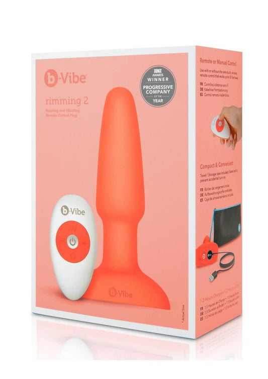 B-Vibe Rimming Plug 2 Rechargeable Silicone Anal Plug