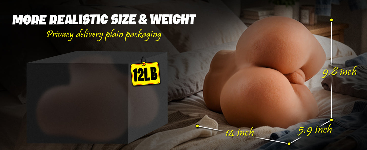Big Shocked! 12 lb Big Booty Gay Sex Torso
