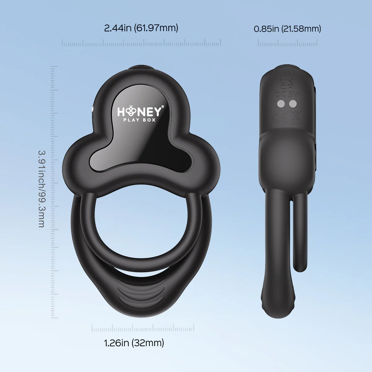 Honey Play Box ANELLO App Control Vibrating Double Cock Ring