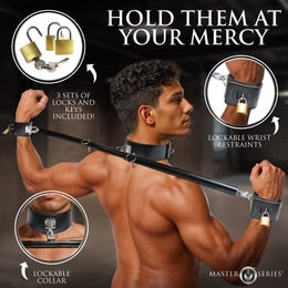 Master Series Dominion Bar Spreader Bar with Collar & Restraints (In Stock May 21st)