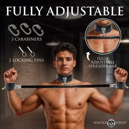 Master Series Dominion Bar Spreader Bar with Collar & Restraints (In Stock May 21st)