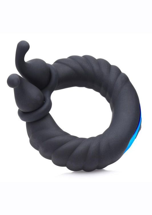 Trinity Men 10X Cock Cobra Dual Stimulating Rechargeable Silicone Cock Ring (In Stock May 22nd)