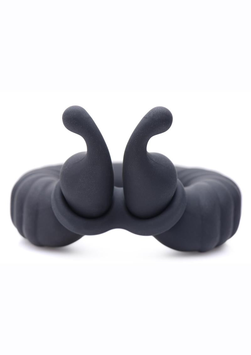 Trinity Men 10X Cock Cobra Dual Stimulating Rechargeable Silicone Cock Ring