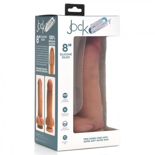 Jock Ultra Realistic Dual Density Silicone Dildo with Balls 8 Inch